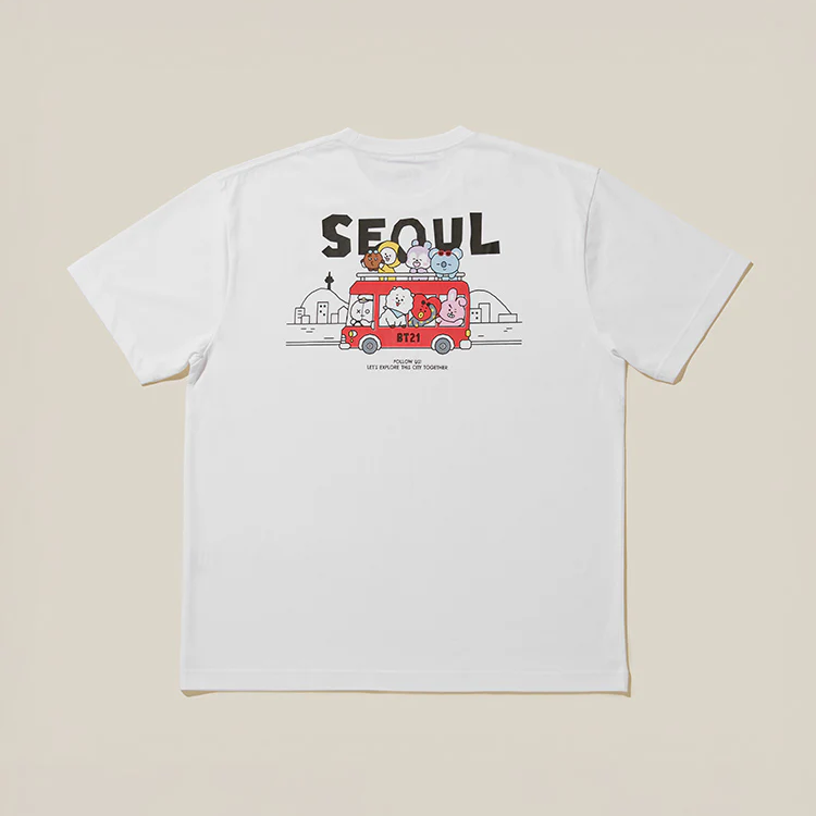 BT21 Seoul Edition Short Sleeve T-Shirt White