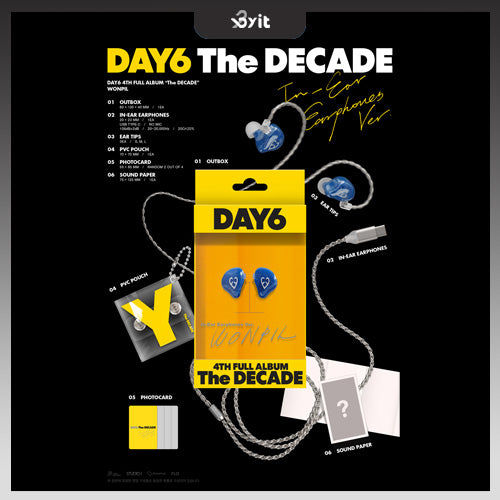 DAY6 4th Full Album The DECADE (In-Ear Earphones ver.) - RANDOM
