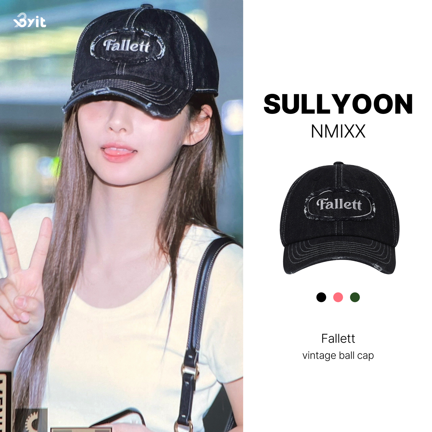 FALLETT - Vintage Ball Cap Black (SULLYOON Wear)