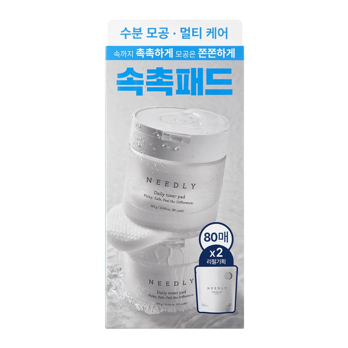 NEEDLY Daily Toner Pad 80 Sheets Set (+80 Sheets Refill)