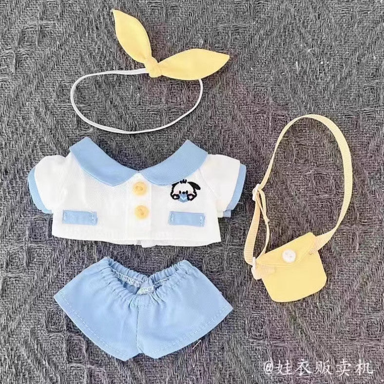 10cm Plush Doll Clothes – Spring Kindergarten Doll Outfit