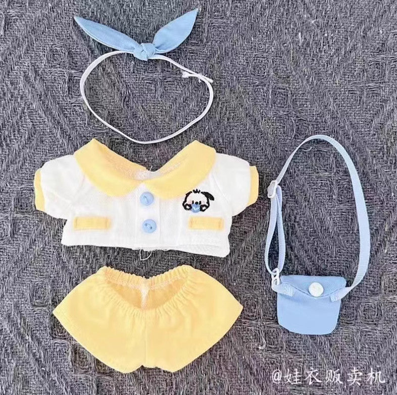 10cm Plush Doll Clothes – Spring Kindergarten Doll Outfit