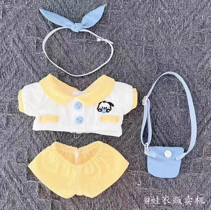 10cm Plush Doll Clothes – Spring Kindergarten Doll Outfit