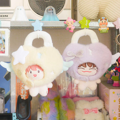 10cm Plush Doll Clothes – Heart Lock Plush Doll Hat