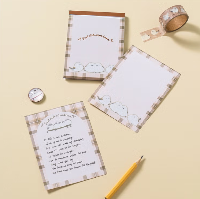 Amifa Shimaenaga Rice Cake Memo Pad 50 Sheets [DAISO]