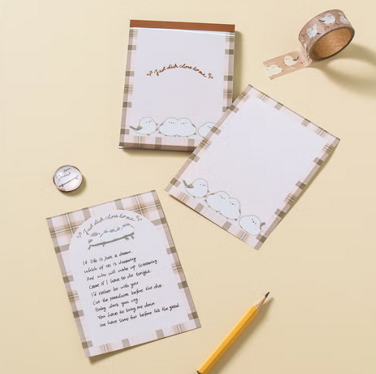 Amifa Shimaenaga Rice Cake Memo Pad 50 Sheets [DAISO]