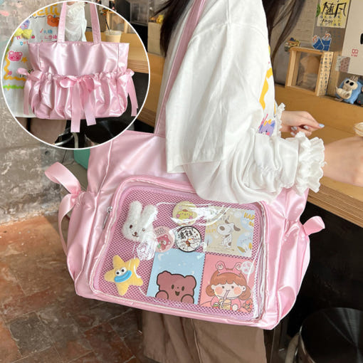 Ballet Core Shoulder Bag - Ita Crossbody Bag, Pin Display Bag, Itabag, Window Bag, Anime Cosplay Purse