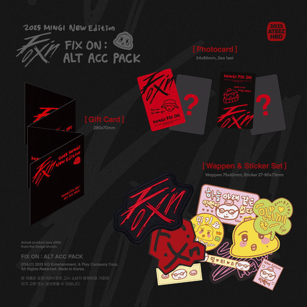 ATEEZ [MINGI] FIX ON:ALT ACC PACK