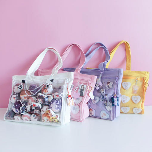 Basic Shoulder Bag - Ita Crossbody Bag, Pin Display Bag, Itabag, Window Bag, Anime Cosplay Purse