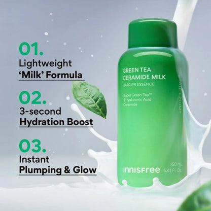 INNISFREE Green Tea Ceramide Milk 160ml Set (+25ml)