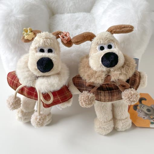 10cm Plush Doll Clothes – Checkered Mini Cape