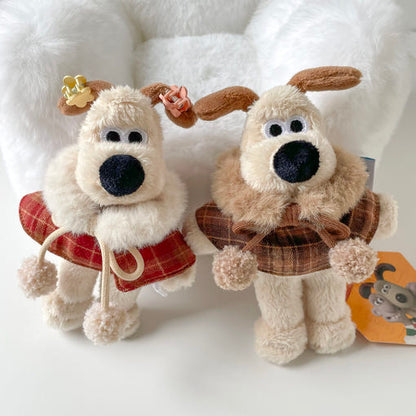 10cm Plush Doll Clothes – Checkered Mini Cape