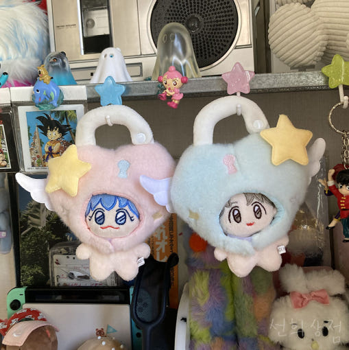 10cm Plush Doll Clothes – Heart Lock Plush Doll Hat