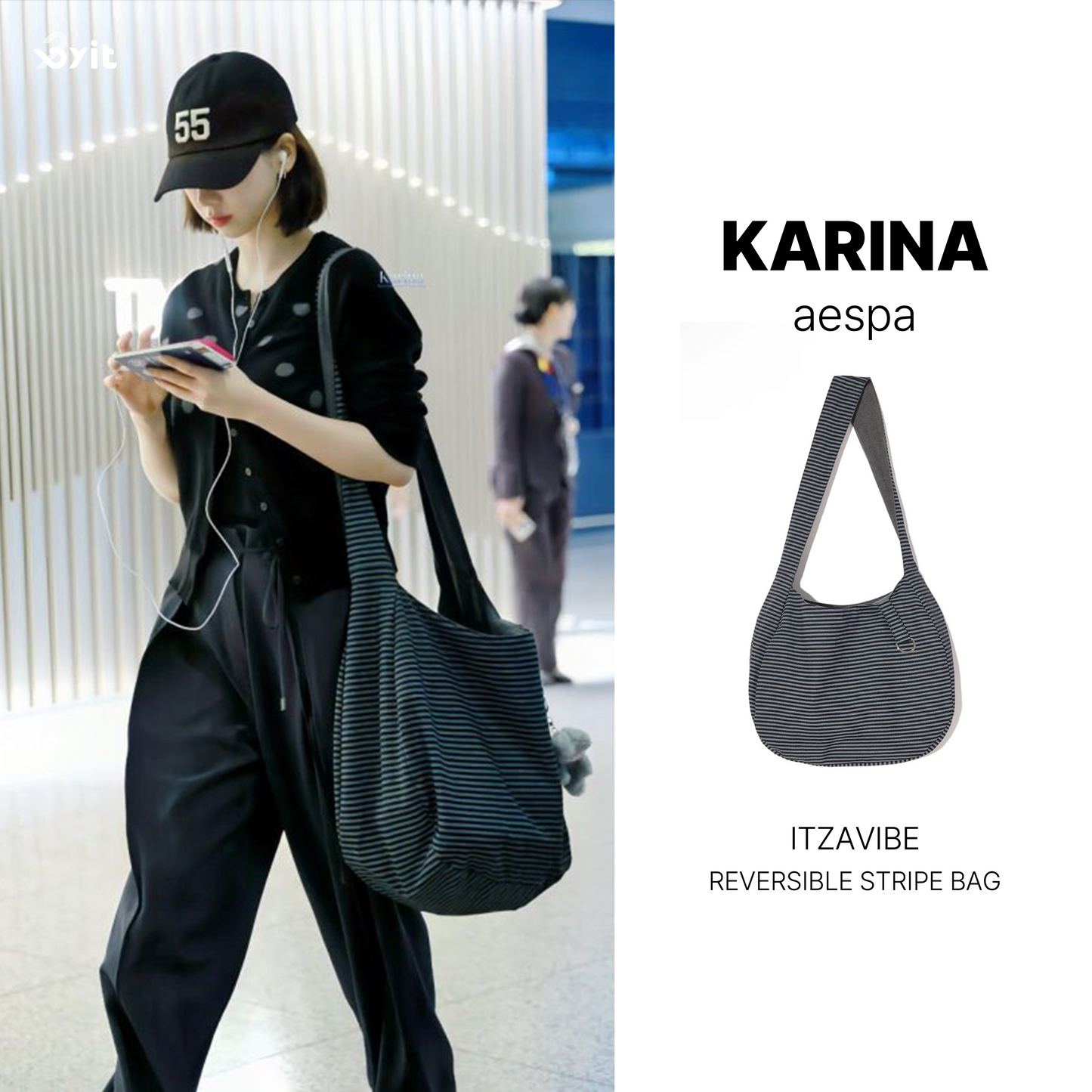 ITZAVIBE -Reversible Stripe Bag (KARINA Wear)