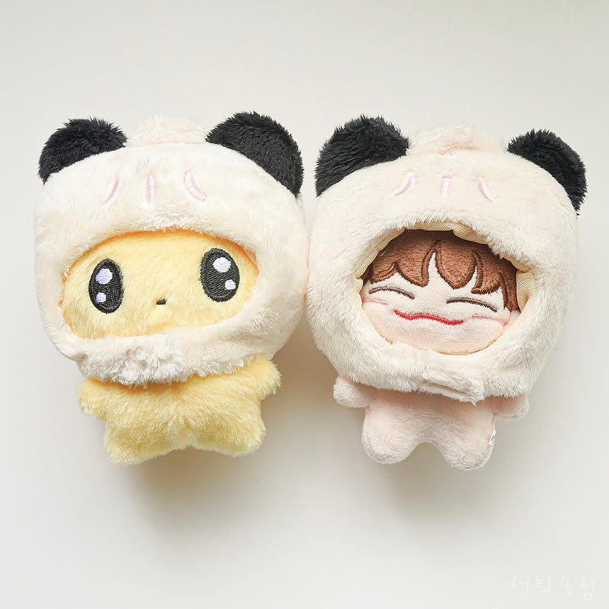 10cm Plush Doll Outfit – Panda Dumpling Hat