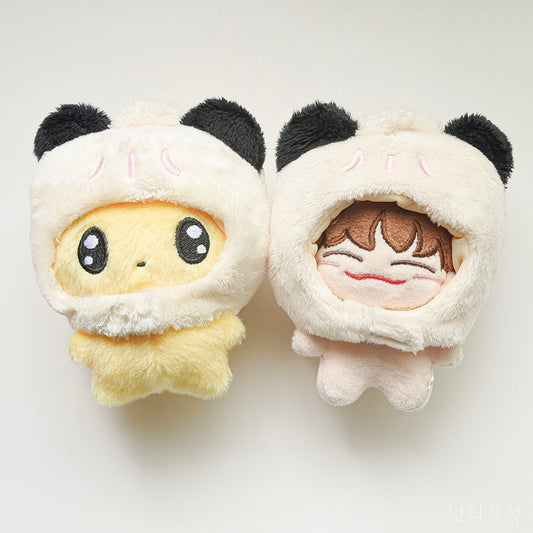 10cm Plush Doll Outfit – Panda Dumpling Hat