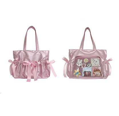 Ballet Core Shoulder Bag - Ita Crossbody Bag, Pin Display Bag, Itabag, Window Bag, Anime Cosplay Purse