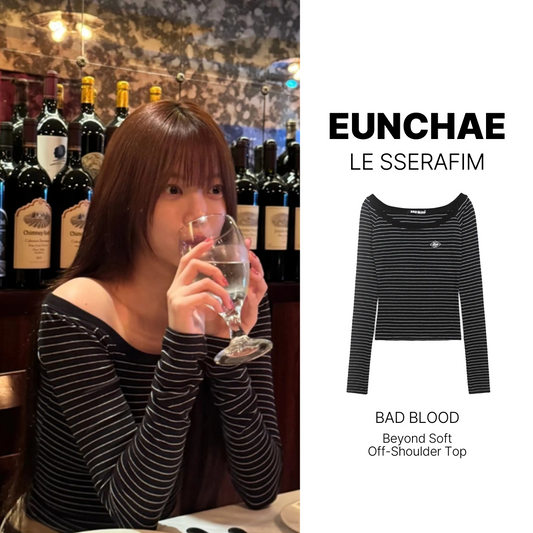 BADBLOOD - Beyond Soft Off-Shoulder Top_Stripe Black (EUNCHAE Wear)