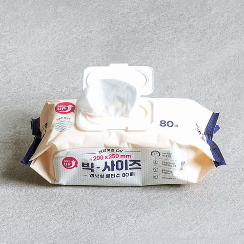 Thick Large Embossed Wet Wipes – 80 Sheets (Flip Cap) [DAISO]