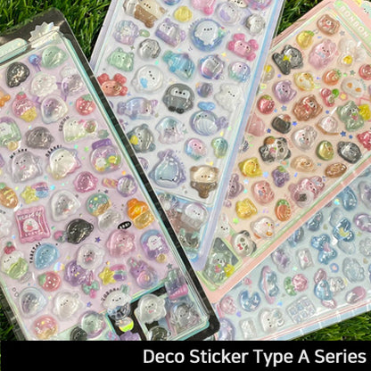 BonBon 3D Transparent Water Drop Deco Diy Stickers Type A Series