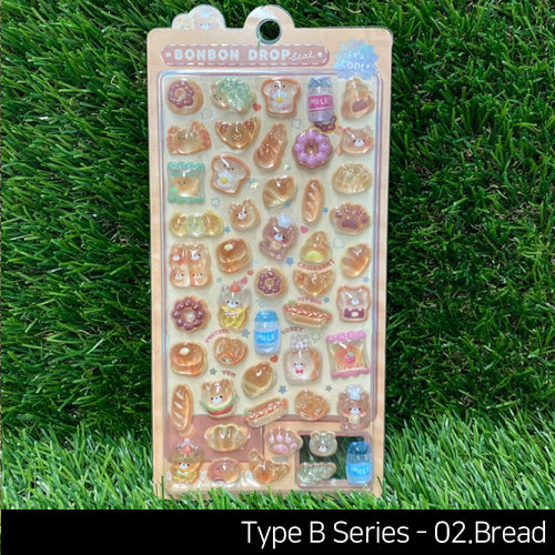 BonBon 3D Transparent Water Drop Deco Diy Stickers Type B Series