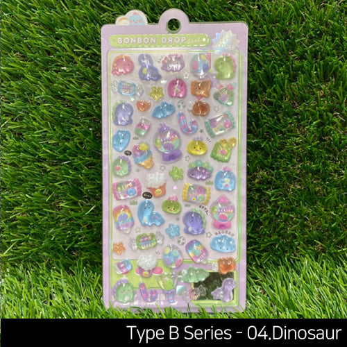 BonBon 3D Transparent Water Drop Deco Diy Stickers Type B Series