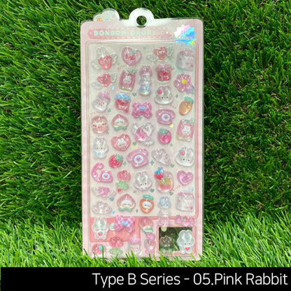 BonBon 3D Transparent Water Drop Deco Diy Stickers Type B Series