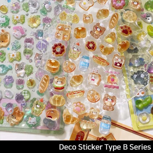 BonBon 3D Transparent Water Drop Deco Diy Stickers Type B Series