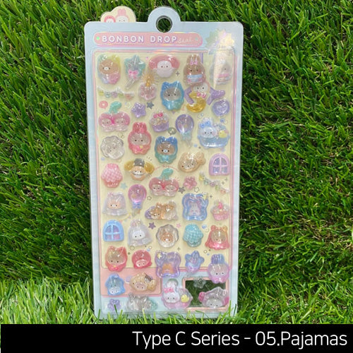 BonBon 3D Transparent Water Drop Deco Diy Stickers Type C Series