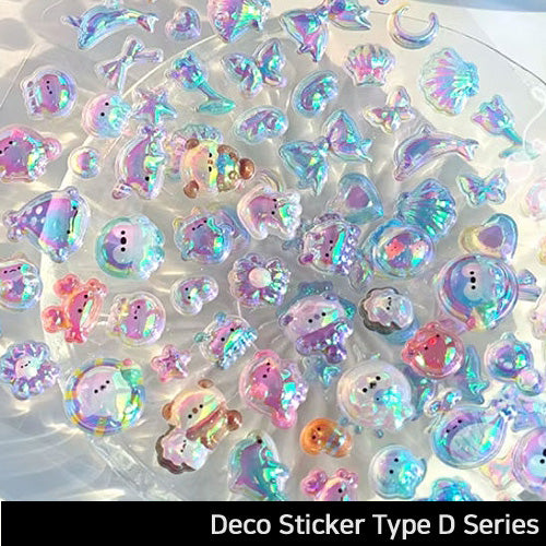 BonBon 3D Transparent Water Drop Deco Diy Stickers Type D Series