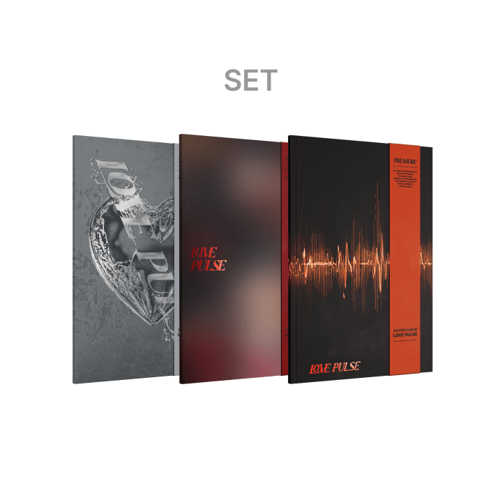 TREASURE 3rd MINI ALBUM [LOVE PULSE] METAL & STREET & ROCKCHIC VER. (Set)