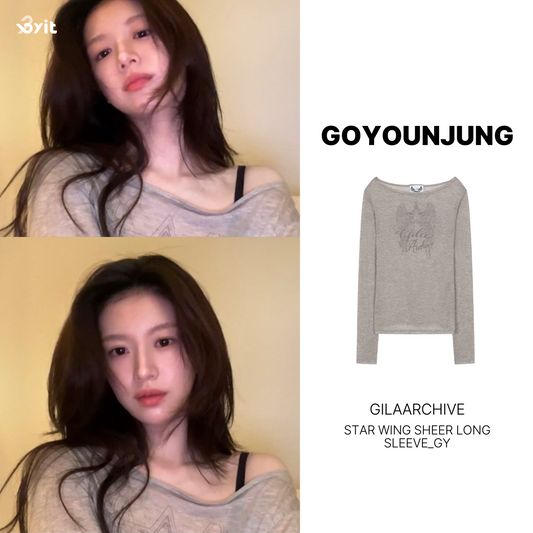 Gila Archive - Star Wing Sheer Long Sleeve_GY (GOYOUNJUNG Wear)