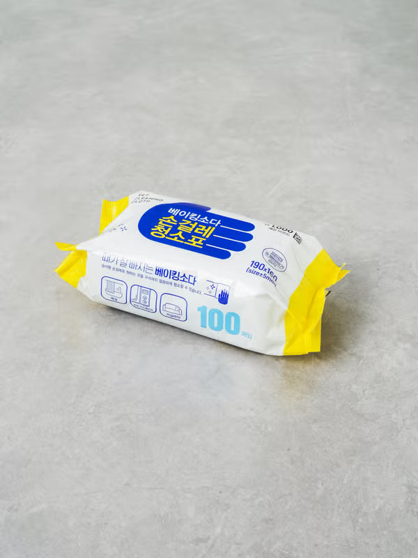 100 Baking Soda Hand Cleaning Wet Wipes [DAISO]