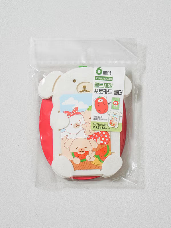 Country Vacation Felt Photo Card Holder (6 sheets) [DAISO]