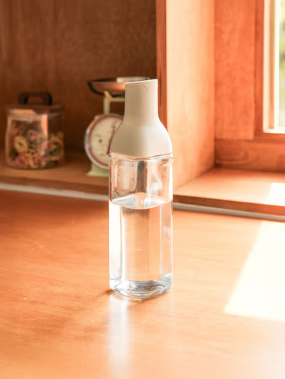Automatic Opening Glass Sauce Bottle 480ml [DAISO]