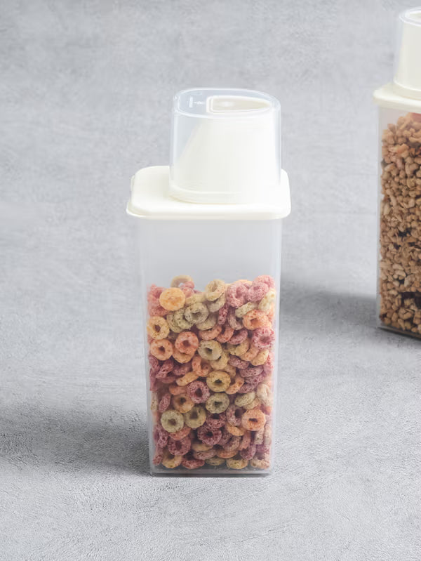 Measuring Cup Lid Multigrain Container 1.2L [DAISO]