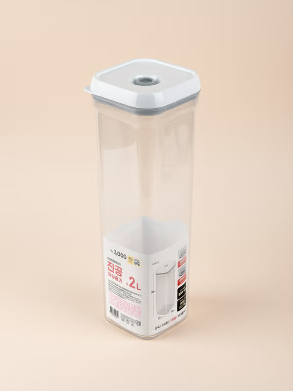 [Domestic] Vacuum Sealed Container, Square, 2L [DAISO]