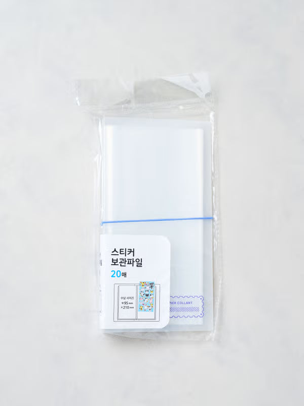Sticker Storage File 20 Pocket Clear [DAISO]