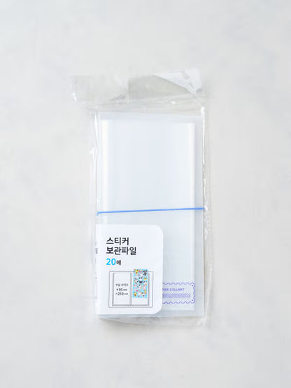 Sticker Storage File 20 Pocket Clear [DAISO]